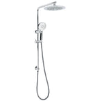 WELS Chrome 9" Rain Shower Head 3 Modes Handheld Rose Slide Rail Set Diverter