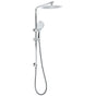 250mm Rain Shower Head Round Handheld Sliding Rail Diverter Arm 2in1 Set Chrome