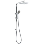 WELS Chrome Dual 10" Slim Rain Shower 5 Modes Handset Mixer Valve Sliding Rail + Single Mixer
