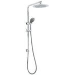 WELS Chrome Round 9" Rain Shower Head 5 Modes Massage Handheld Sliding Rail Set