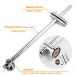 WELS 2 In 1 Shower Head Set Sliding Rail 3 Mode Handheld Arm 10" Round Chrome Taps