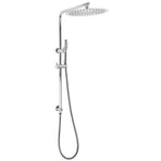 12" Rainfall + Brass Handheld Twin Shower Heads Rail Diverter Arm Round Set