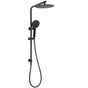Matt Black 10" Shower Rain Head Handheld Silde Wall Arm Rail Dual Bath Set