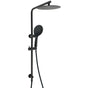 Matt Black Twin Shower Head 3 Modes Handheld 2in1 Wall Rail Arm Round 10 Inch