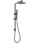Matt Black Round 8" Rain Shower Head 3 Mode Handheld 2 in 1 Wall Arm Set