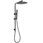Round 300mm Rain Shower Head Brass Handheld Riser Rail Set Diverter Matt Black