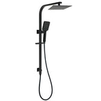 Matt Black Square 2in1 Shower Set 8" Rain Head 3 Modes Handheld Silde Rail Arm