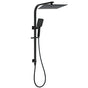 2in1 Shower Set Matt Black 12" Rainfall Head 3 Modes Handheld Silding Rail Combo