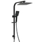 Matt Black Square 2in1 Shower 10" Rain Head 3 Modes Handheld Silde Rail Arm Set