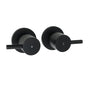 Watermark Black 1/4 Turn Twin Shower Taps Hot Cold Round Set Bath Vanity Mixer