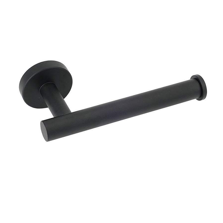 Matt Black Round Stainless Steel Toilet Paper Roll Tissue Holder Bathroom Wall