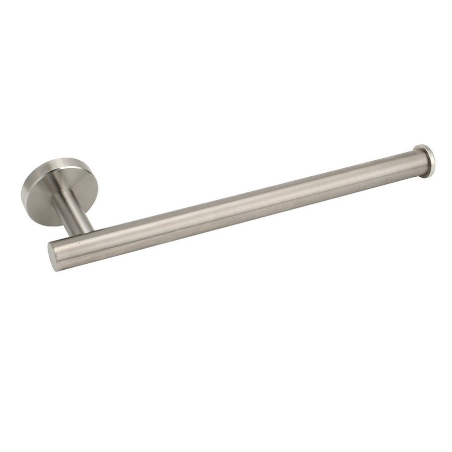 Brushed Nickel Round Towel Rack Holder Hook Clothes Hanger Bathroom Accessory