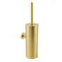 Bathroom Brushed Gold Stainless Steel Round Toilet Brush Wall Mounted Holder Cup