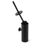 Matt Black Stainless Steel Round Toilet Brush Wall Holder Cup Bathroom Accessary