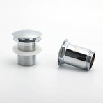 Chrome Round Basin 32mm Pop Up Brass Waste Plug Non Overflow Extension Length Drain Kit