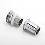 Chrome Round Basin 32mm Pop Up Brass Waste Plug Non Overflow Extension Length Drain Kit