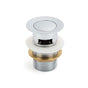 32mm Pop Up Push Brass Waste Plug Overflow Basin Sink Drain Chrome Kit Watermark