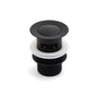 Matt Black Brass 32mm Push Pop Up Waste Plug Overflow Basin Sink Drain Outlet
