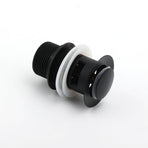 Matt Black Brass 32mm Push Pop Up Waste Plug Overflow Basin Sink Drain Outlet