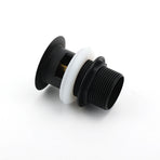 Matt Black Brass 32mm Push Pop Up Waste Plug Overflow Basin Sink Drain Outlet