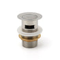 Brushed Nickel 32mm Push Pop Up Waste Plug Overflow Basin Sink Drain Outlet Kit