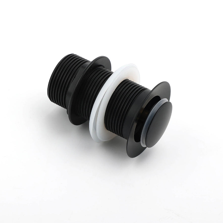 Matt Black Watermark 32mm Pop Up Push Brass Waste Plug No Overflow Basin Drain