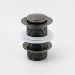 Gun Metal Brass 32mm Push Pop Up Plug Non-Overflow Basin Sink Drain Outlet Waste