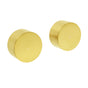 Brushed Gold 1/4 Turn Round Knob Hot Cold Tap Wall Set For Shower Vanity Spout