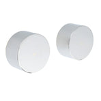 Polished Chrome Round 1/4 Turn Twin Shower Taps Set Hot Cold Water Switch Mixer