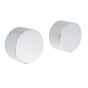 Polished Chrome Round 1/4 Turn Twin Shower Taps Set Hot Cold Water Switch Mixer