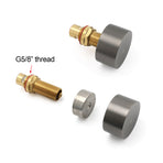 Gun Metal Grey 1/4 Turn Round Hot Cold Tap Wall Set Shower Vanity Spout Switch
