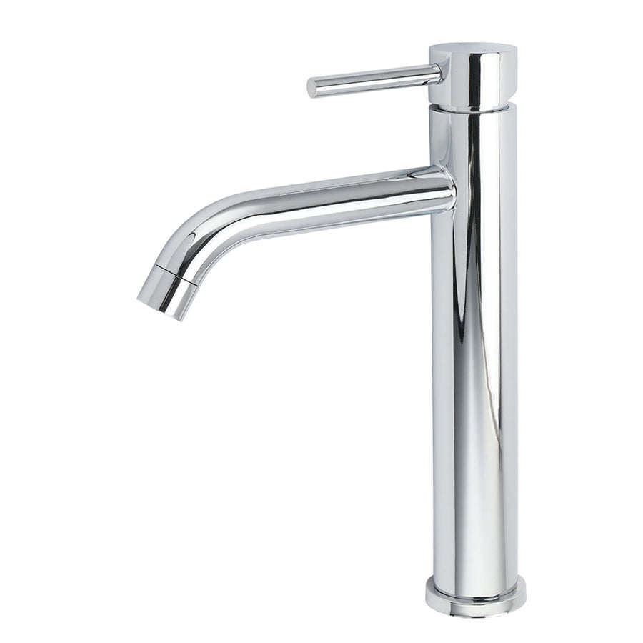 WELS Chrome Tall Basin Kitchen Laundry Mixer Vanity Sink Faucet Tap Curve Outlet