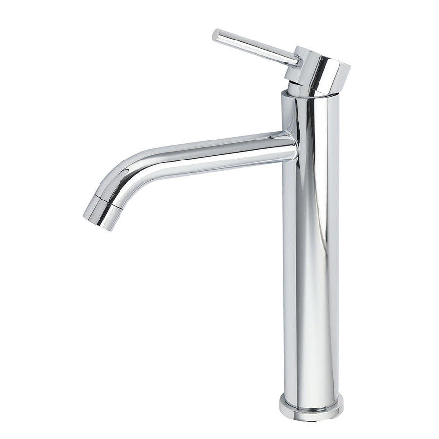 WELS Chrome Tall Basin Kitchen Laundry Mixer Vanity Sink Faucet Tap Curve Outlet