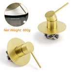 Watermark Brushed Gold Round Bathroom Shower Hot Cold Mixer Ceramic Cartridge OZ
