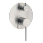 AU Round Stainless Steel Shower Mixer Diverter Brushed Nickel For Bathroom Sets