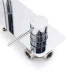 WELS Chrome Round Wall Mounted Basin Vanity Mixer Bath Tub Bubble Faucet Spout
