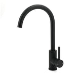 WELS Black Kitchen Sink Mixer Laundry Faucet Tapware 360° Swivel Gooseneck Spout