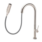 WELS Brushed Nickel Round Pull Out 2 Modes Spout Kitchen Sink Tap Laundry Mixer