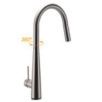 WELS Gun Metal Pull Out 2 Modes Spray Spout Kitchen Sink Tap Basin Faucet Mixer
