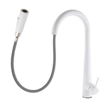 Matte White 2 Modes Spray Kitchen Mixer Pull Out Sink Tap Laundry Swivel Faucet