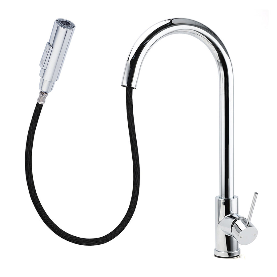 WELS Chrome 2 Modes Spray Pull Out Kitchen Swivel Faucet Sink Tap Laundry Mixer