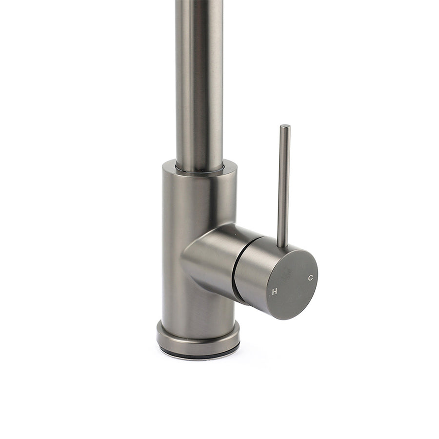 WELS Gun Metal Pull Out Kitchen Sink Tap Basin Mixer Faucet Flexible 2 Way Spout