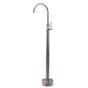 Brushed Nickel Stainless Steel Bathtub Tap Free Standing Faucet Filler Spout Set