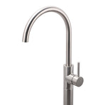 Brushed Nickel Stainless Steel Bathtub Tap Free Standing Faucet Filler Spout Set