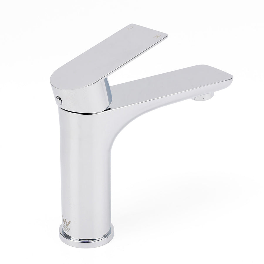 WELS Bathroom Vanity Kitchen Laundry Round Chrome Basin Mixer Sink Faucet Tap