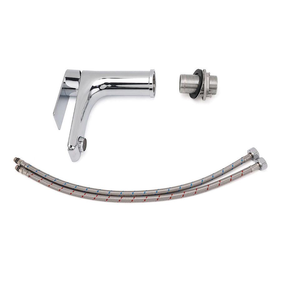 WELS Bathroom Vanity Kitchen Laundry Round Chrome Basin Mixer Sink Faucet Tap