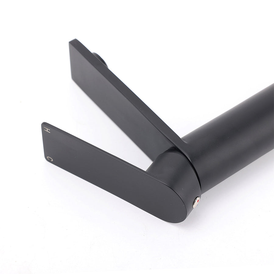 Matt Black Round Bathroom Basin Mixer Vanity Sink Faucet Spout Laundry Tap WELS