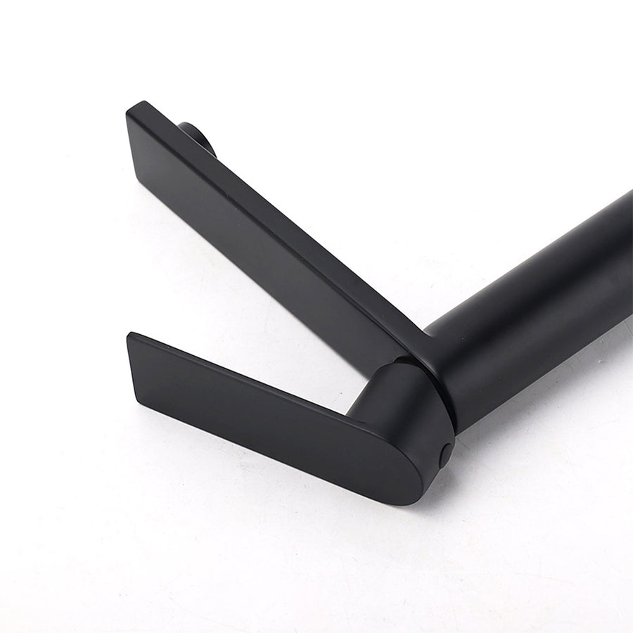 WELS Matt Black Square Short Basin Mixer Vanity Sink Faucet Laundry Spout Tap