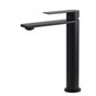 WELS Matt Black Square Tall Flat Lever Handle Basin Mixer Vanity Sink Faucet Spout