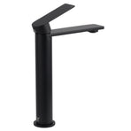 WELS Matt Black Square Tall Flat Lever Handle Basin Mixer Vanity Sink Faucet Spout